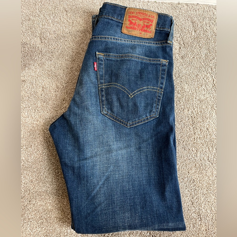 Levi's Men's 527 Dark Blue Straight Jeans